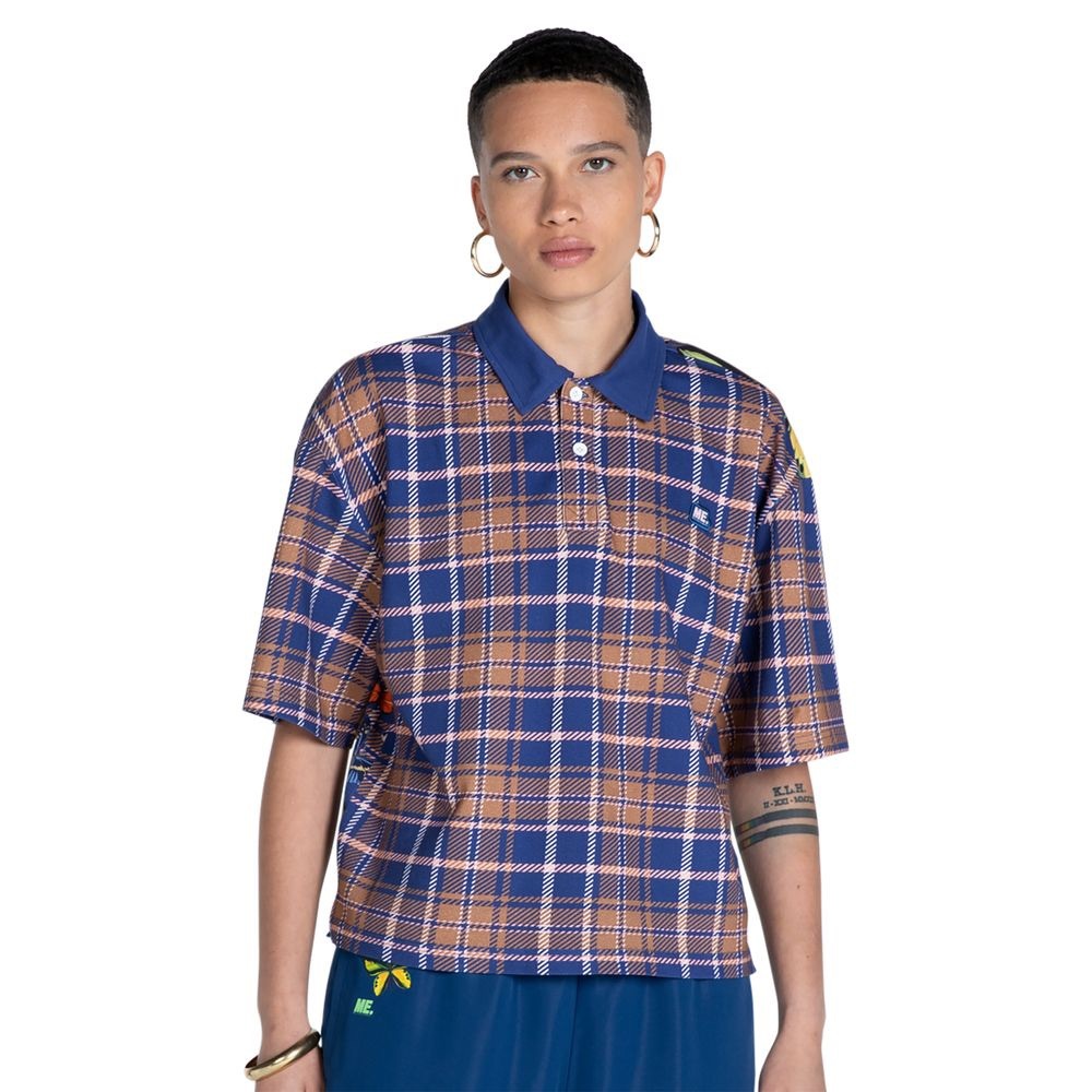 Melody Ehsani Plaid Transformation Polo